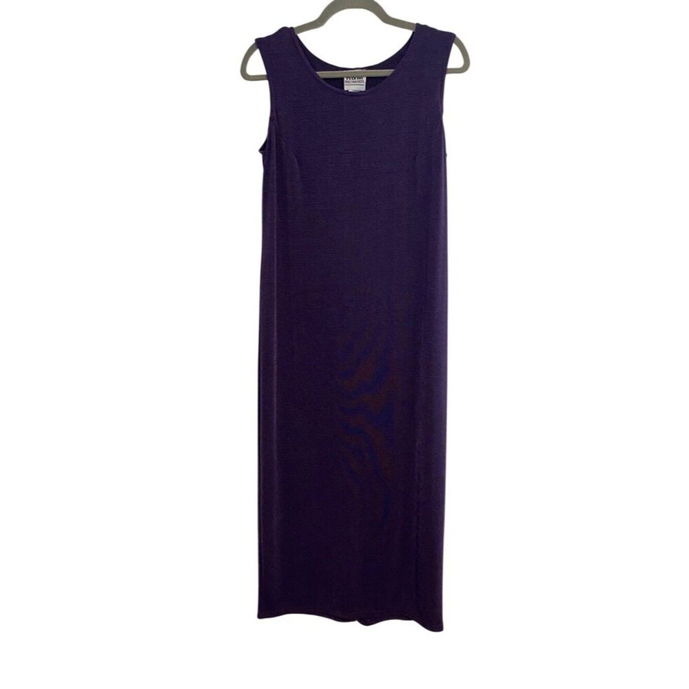 R&M Richards Women's Size 10 Purple Maxi Dress Knit Sleeveless USA Made Casual
